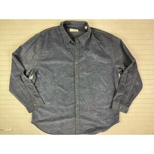 California Size 2XL Mens Corduroy Shirt Dark Blue Long Sleeve Button Up NWOT
